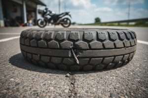 Mèche pneu moto : est-ce vraiment interdit sur route ?